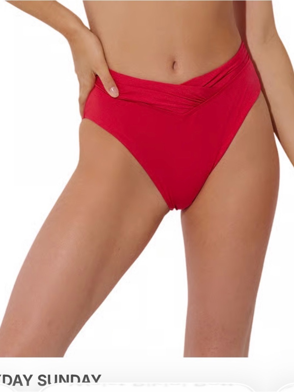 Everyday Sunday Women’s Red Geo Print Bikini Set Size 10 - Picture 5 of 6